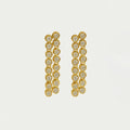 Mirabeau Pave Statement Drop Earrings - Gold - Whi