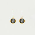 Ipanema Droplet Earrings-Gold-Labradorite