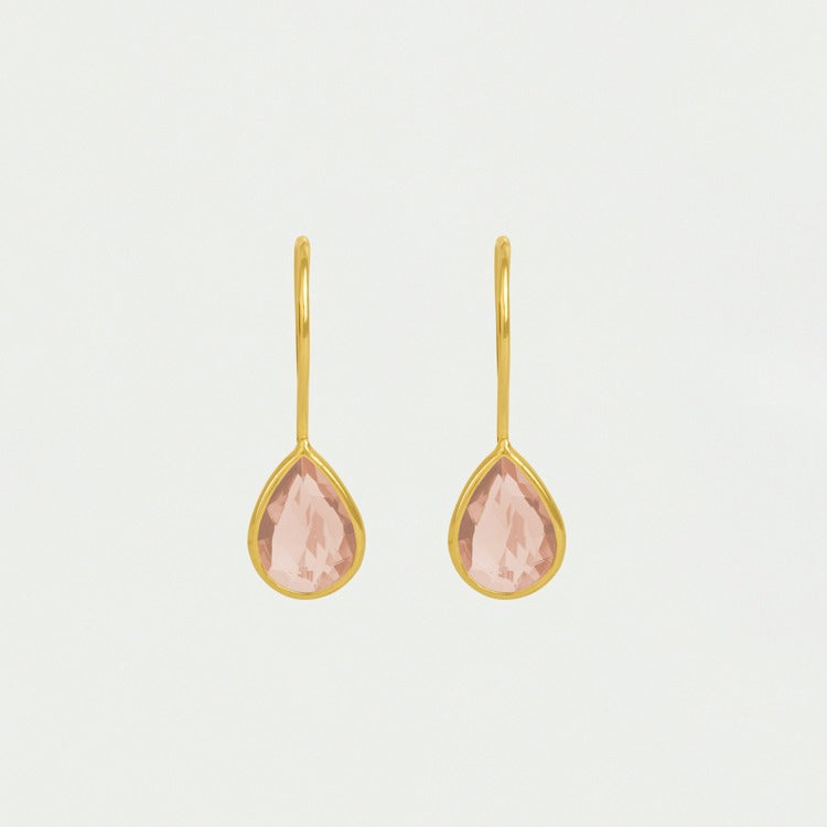 TEARDROP EARRINGS - GOLD - MORGANITE