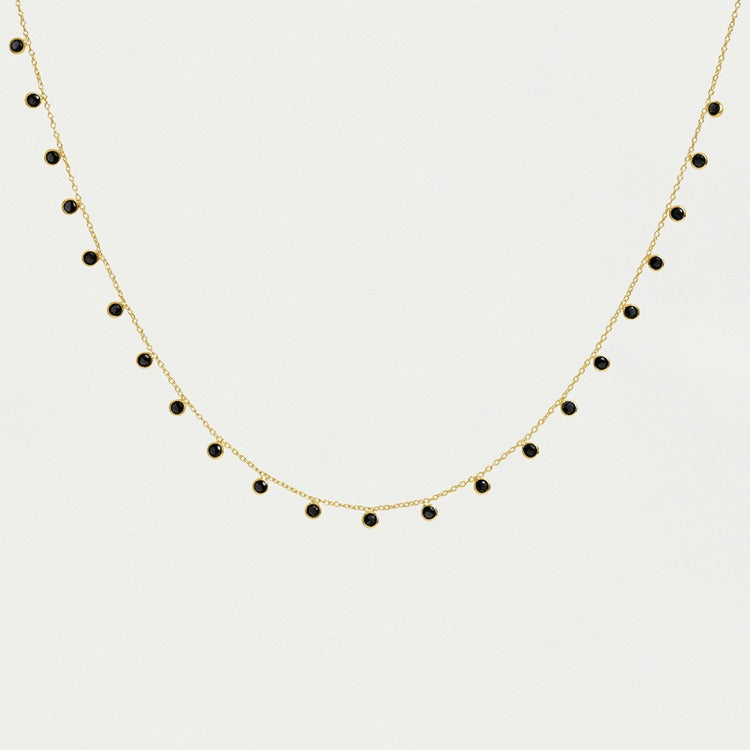 ORSAY CHARM NECKLACE - Gold - Black Onyx