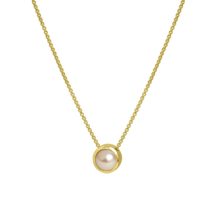 Signature Midi Pendant - Gold/Pearl