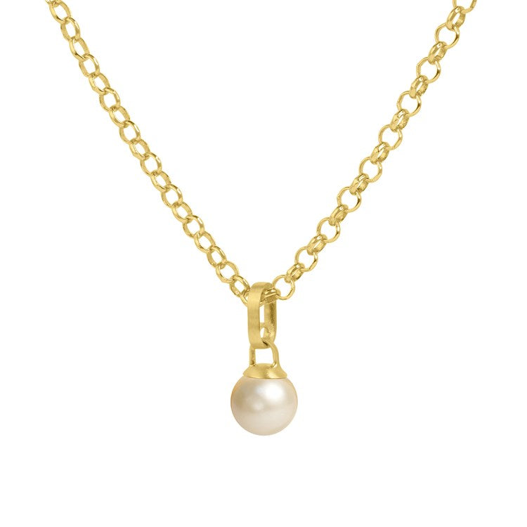 Manhattan Pendant Small - Gold/Pearl