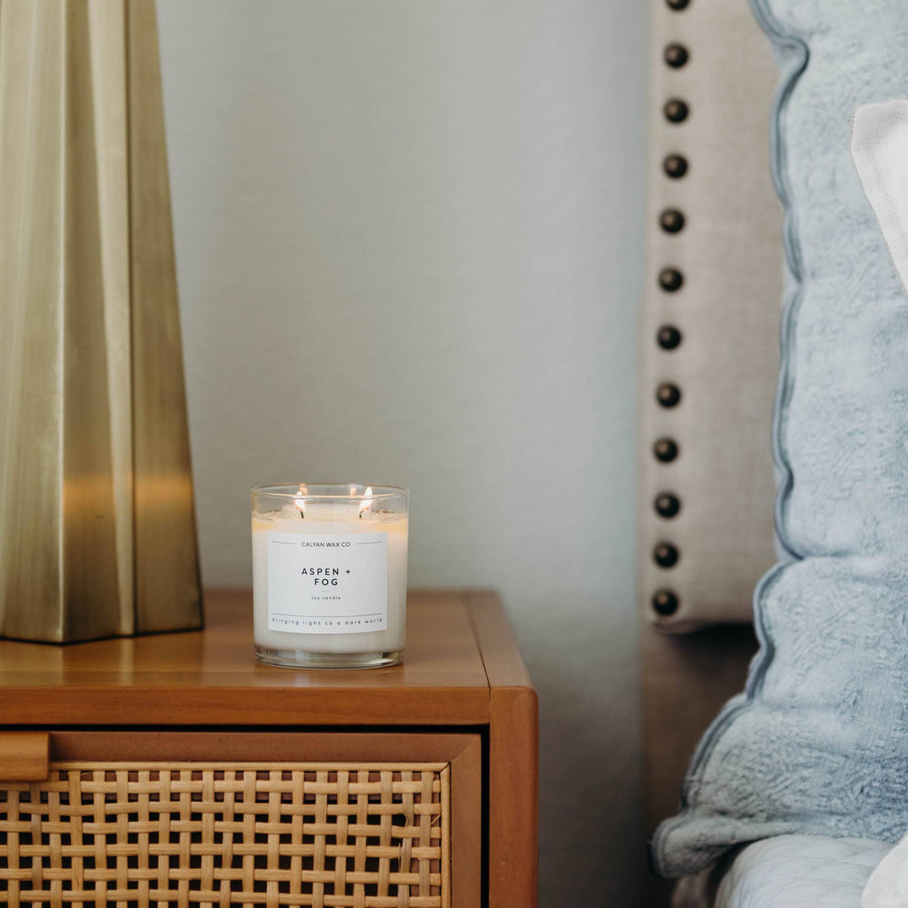 Calyan Aspen + Fog - Glass Tumbler Soy Candle