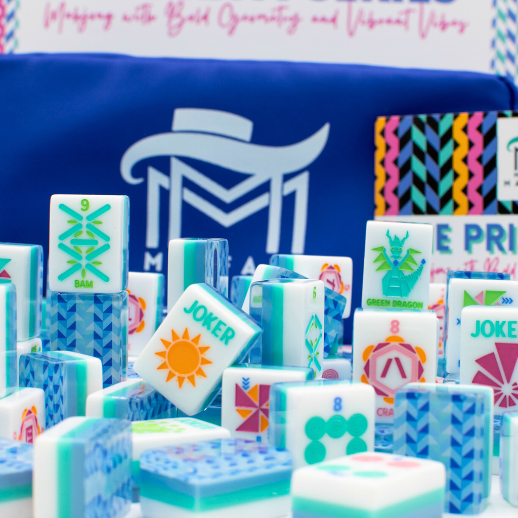 My Fair Mahjong Crystal Prism Blue Mahjong Tile Set
