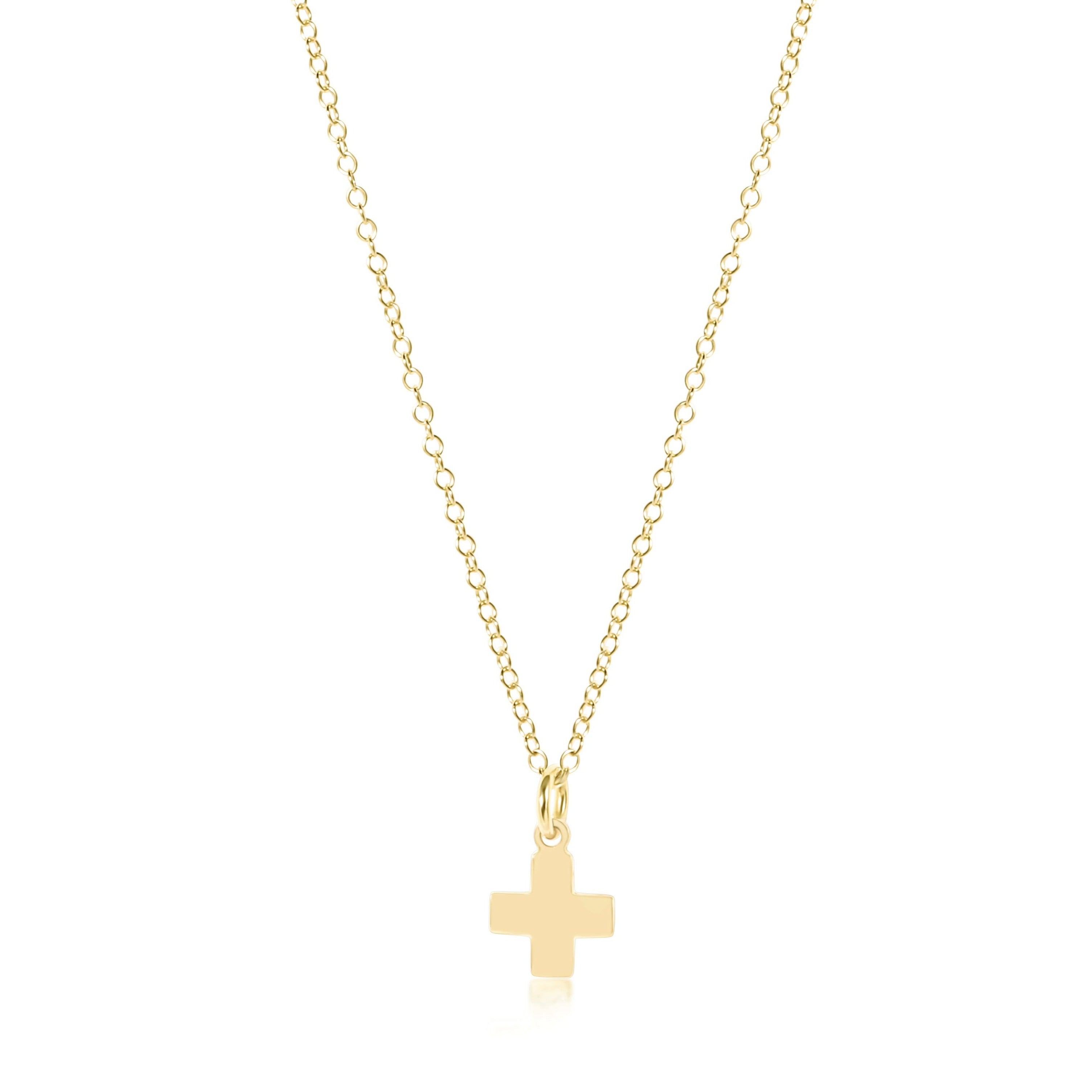 enewton egirl 14" Necklace Gold- Signature Cross Gold Charm