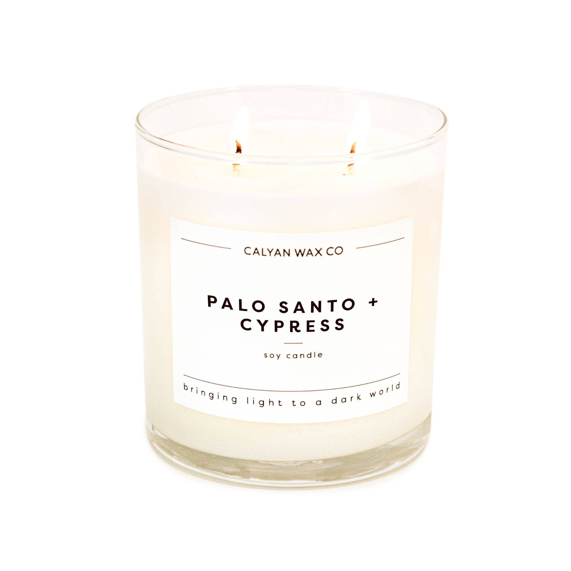 Calyan Palo Santo + Cypress - Glass Tumbler Soy Candle