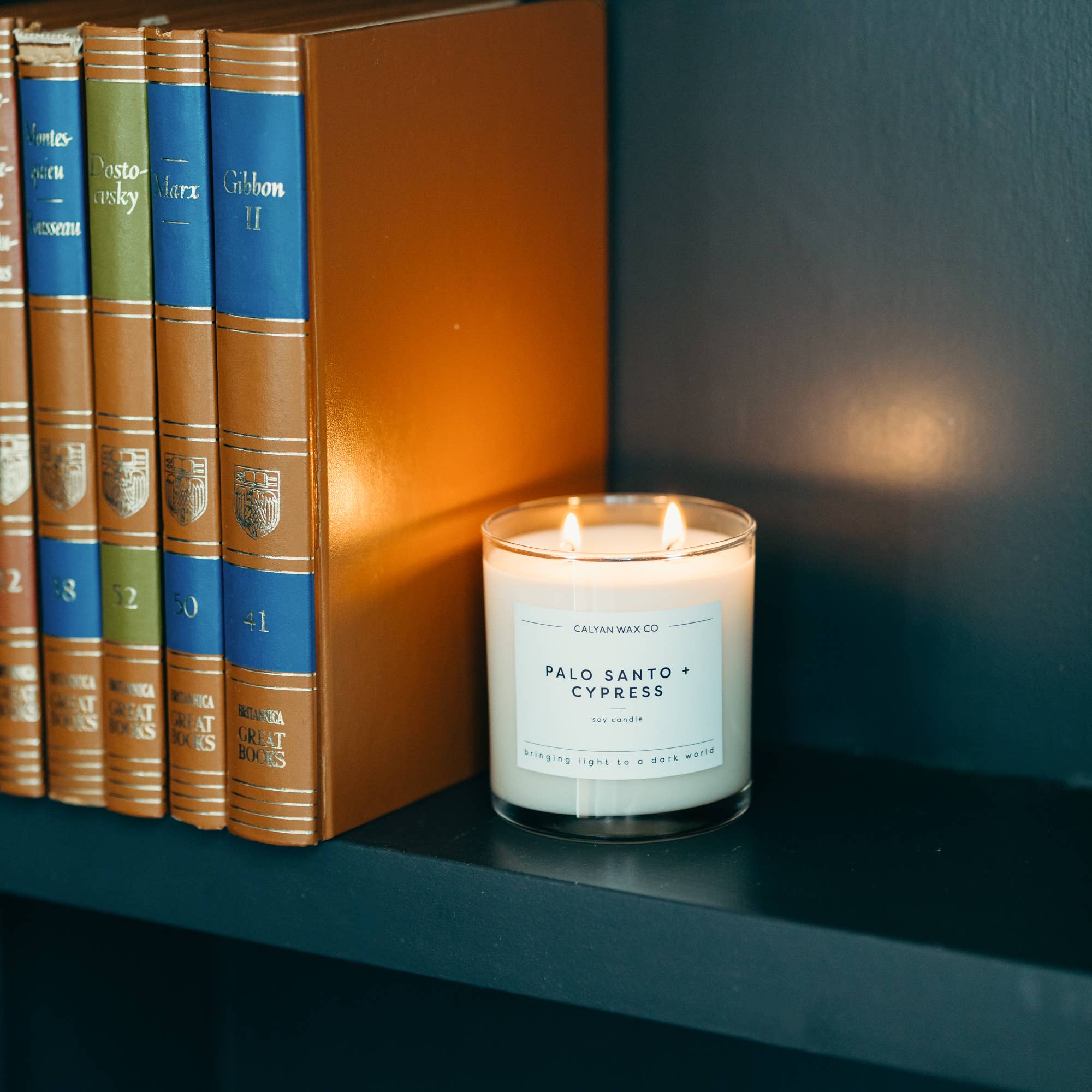 Calyan Palo Santo + Cypress - Glass Tumbler Soy Candle