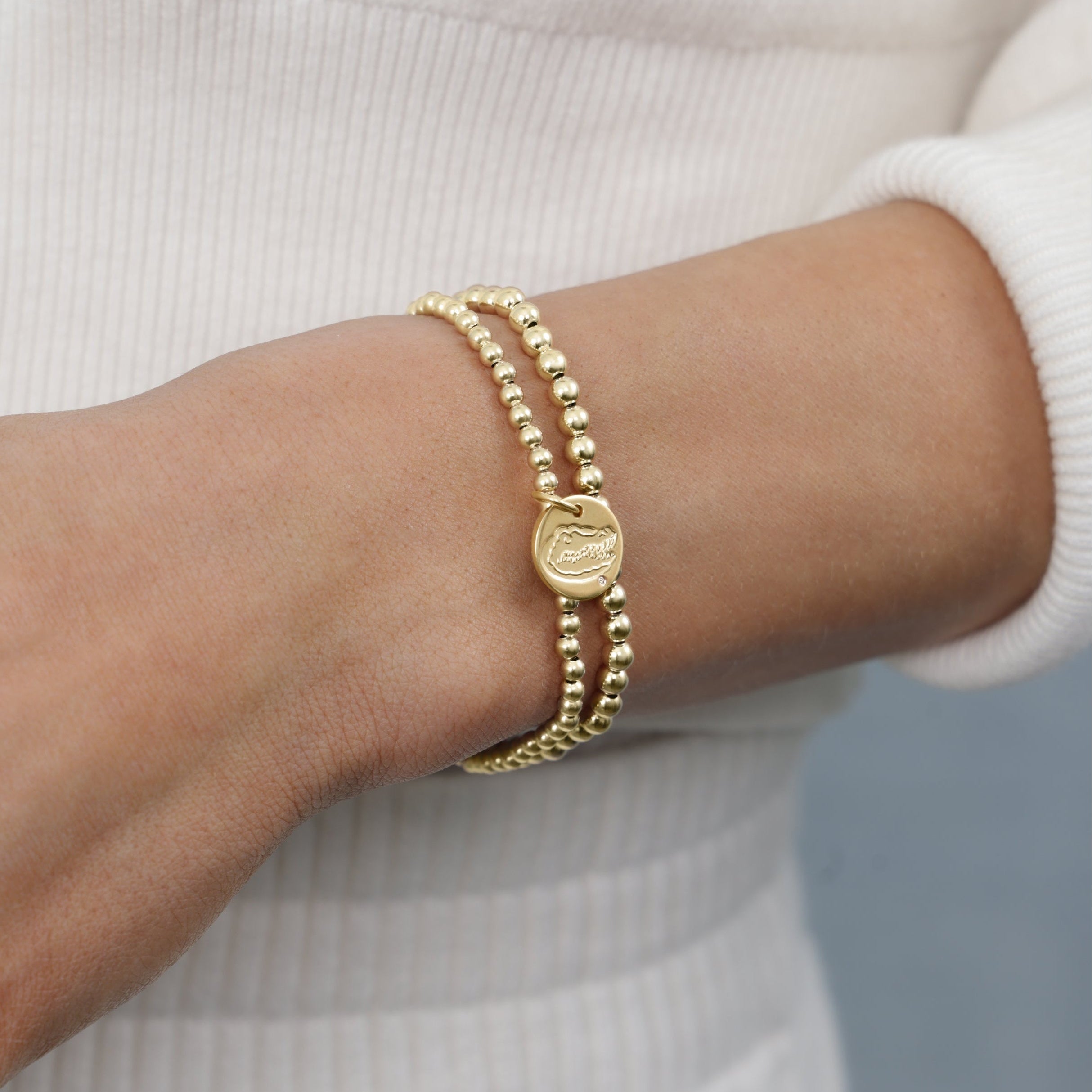 enewton eCOLLEGIATE Classic Gold 3mm Bracelet - University of Florida Disc