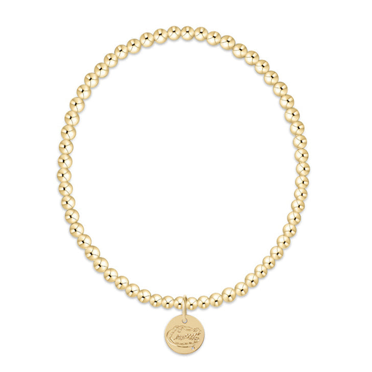enewton eCOLLEGIATE Classic Gold 3mm Bracelet - University of Florida Disc
