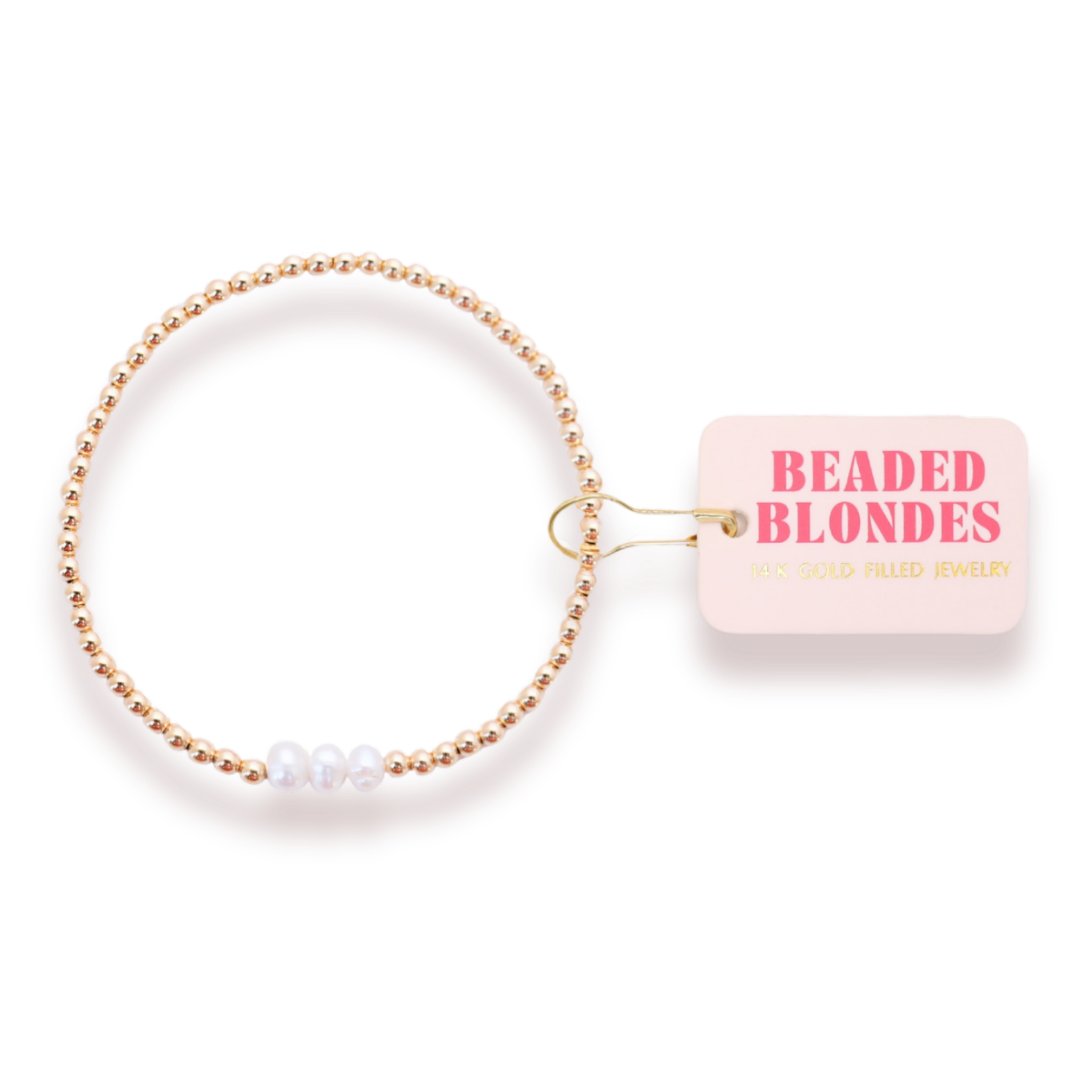 Beaded Blondes Harper Bracelet in Gold Standard 6.75 inch