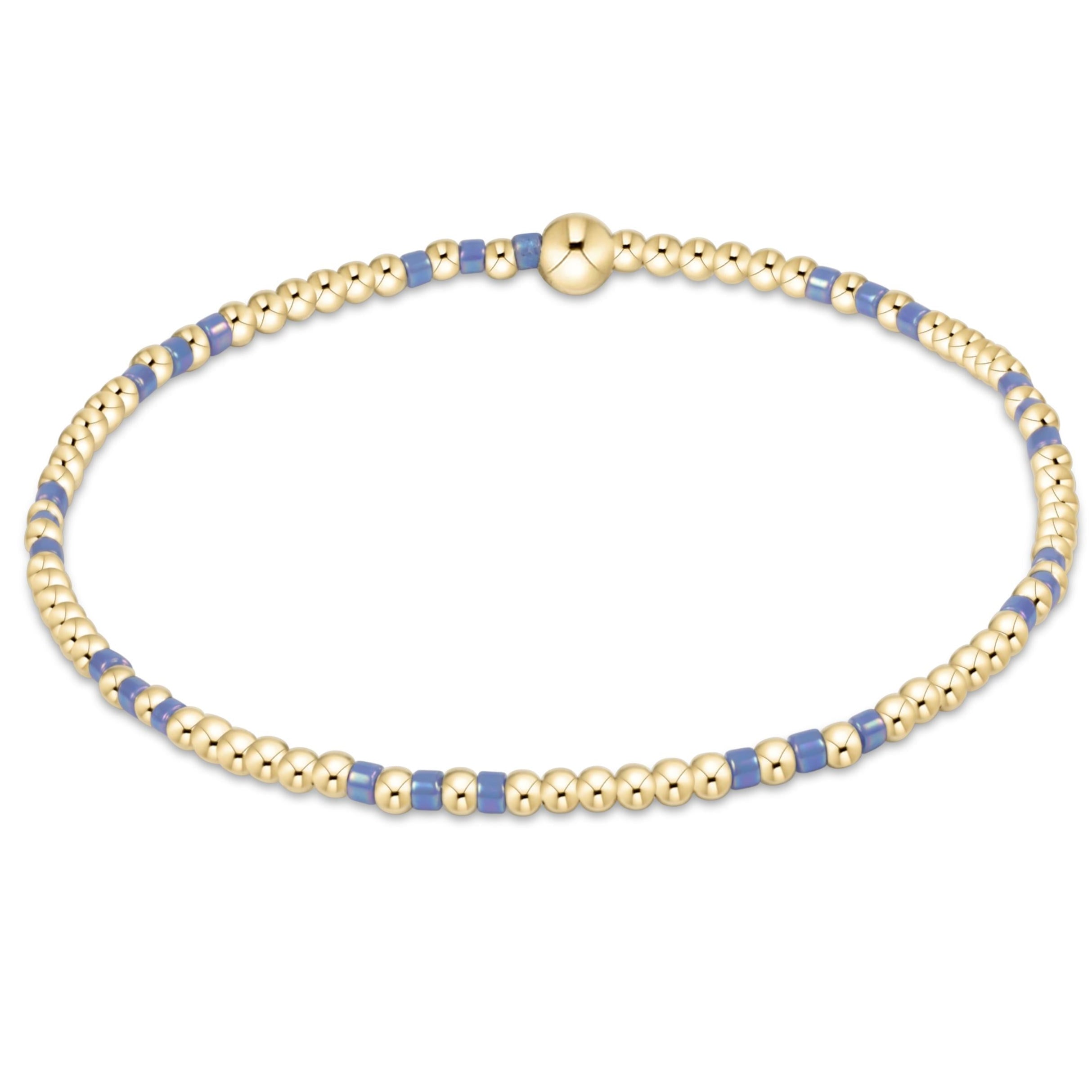 enewton Hope Joy Pattern 2mm Bead Bracelet - Bright Blue