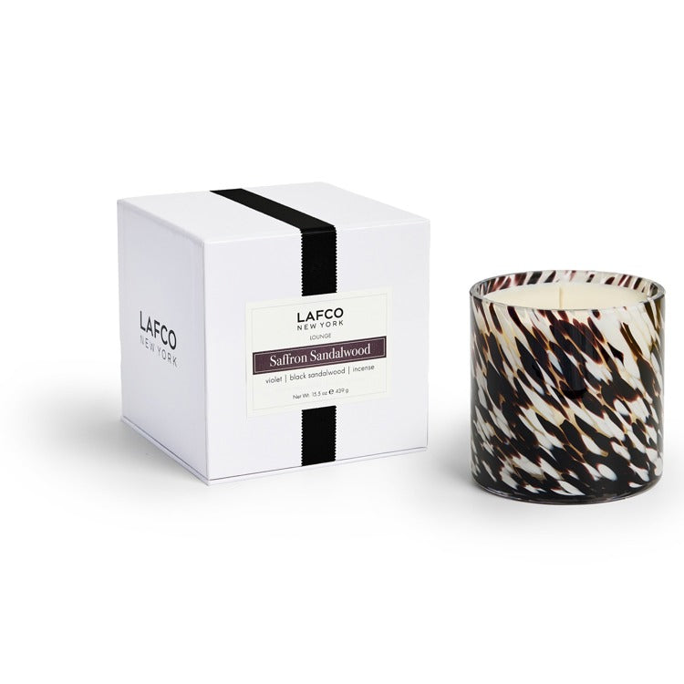 15.5oz Saffron Sandalwood Signature Candle - Lounge