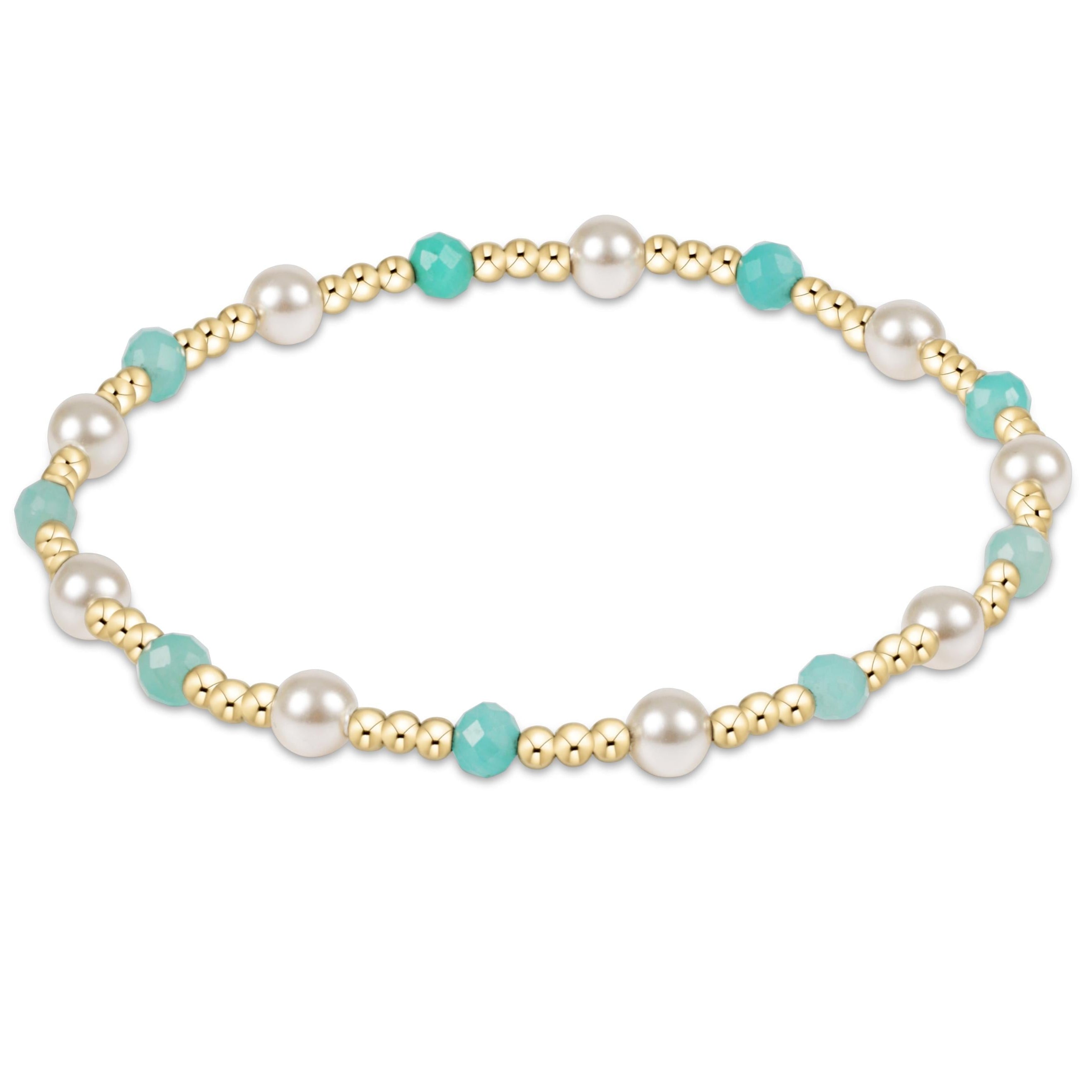 enewton Pearl Sincerity Pattern 4mm Bead Bracelet - Amazonite