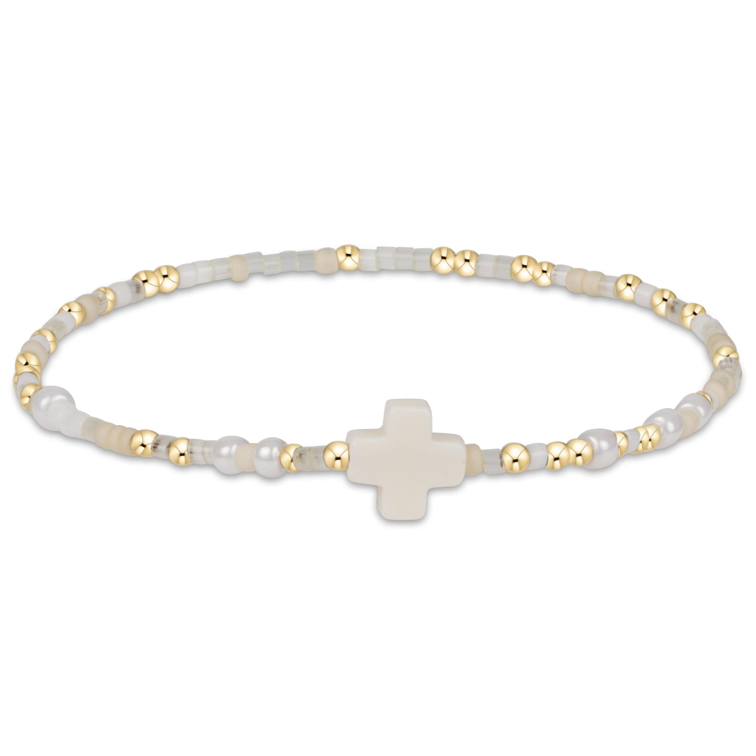 enewton Hope Unwritten Signature Cross Bracelet - Call Me On My Shellphone